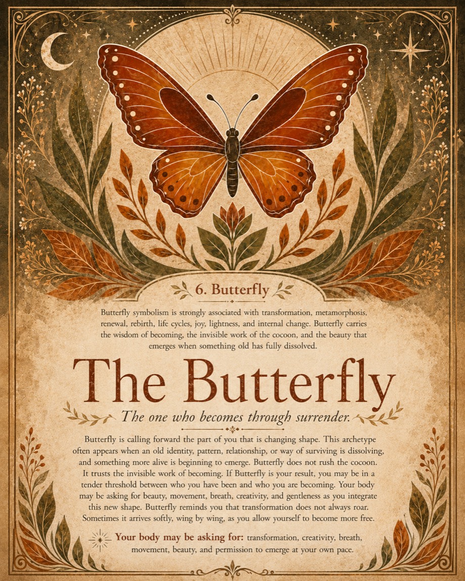 The Butterfly oracle card