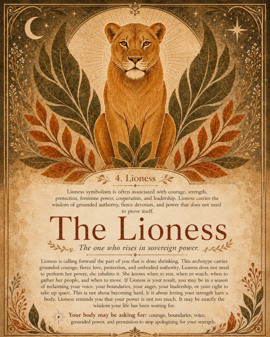 The Lioness oracle card