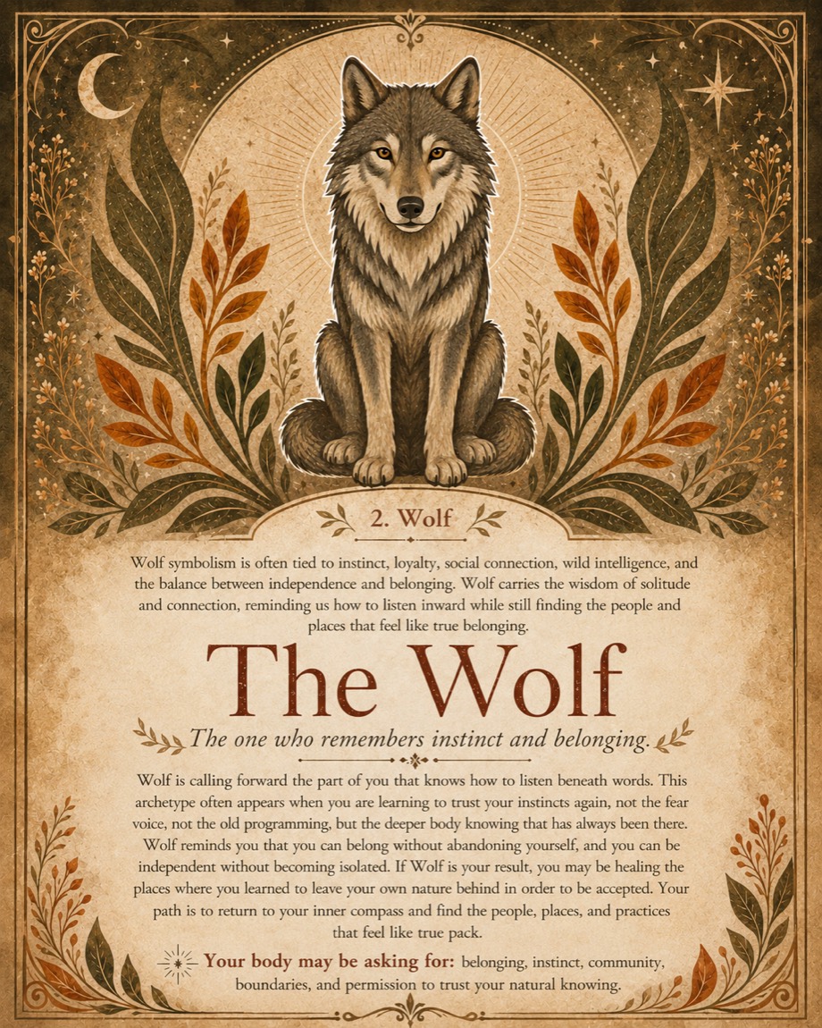 The Wolf oracle card
